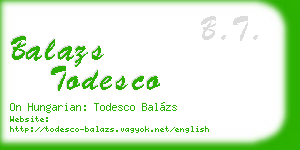 balazs todesco business card